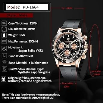 Black Pagani Watch – Timeless Style, Bold Presence.
