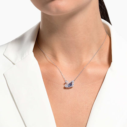 Blue Swan Necklace | Elegant Crystal Swan Pendant for Women 🦢💙