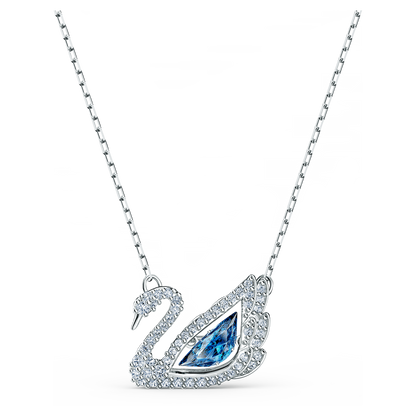 Blue Swan Necklace | Elegant Crystal Swan Pendant for Women 🦢💙