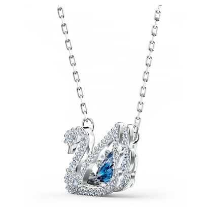 Blue Swan Necklace | Elegant Crystal Swan Pendant for Women 🦢💙