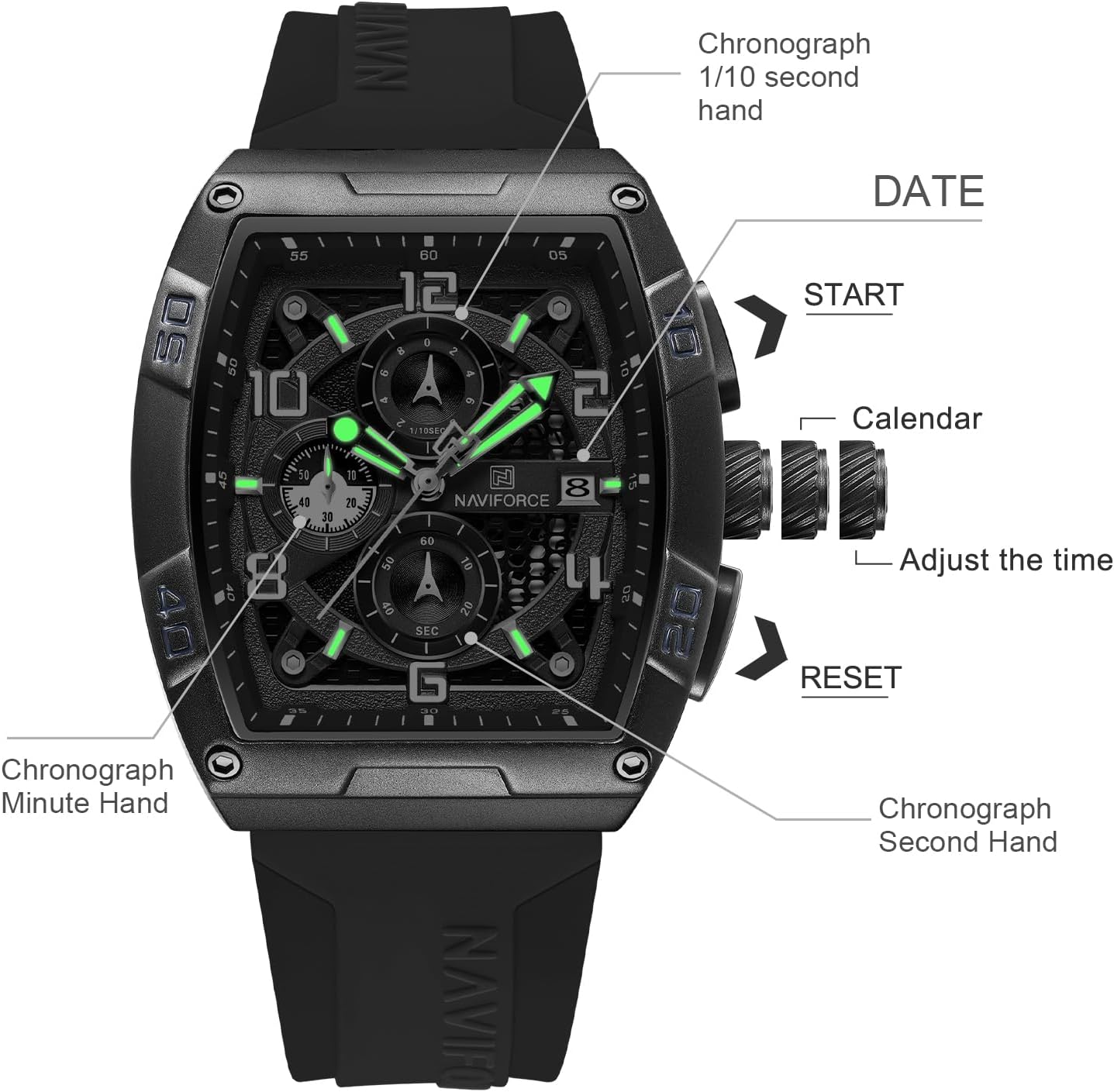 Black Navi Force Watch for Men