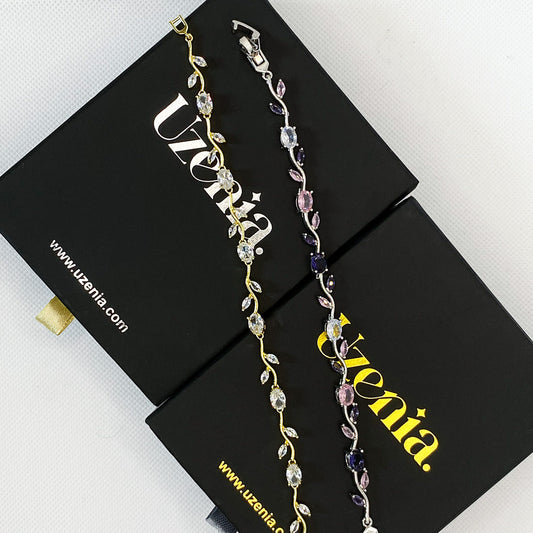 Floréve | Floral Crystal Bracelet | Uzenia
