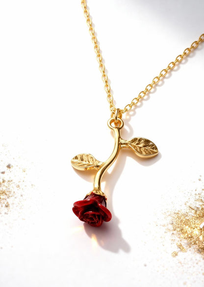 Premium Flower Pendants Gift Box "Falling Rose & Sunflower"