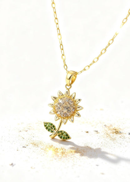 Premium Flower Pendants Gift Box "Falling Rose & Sunflower"