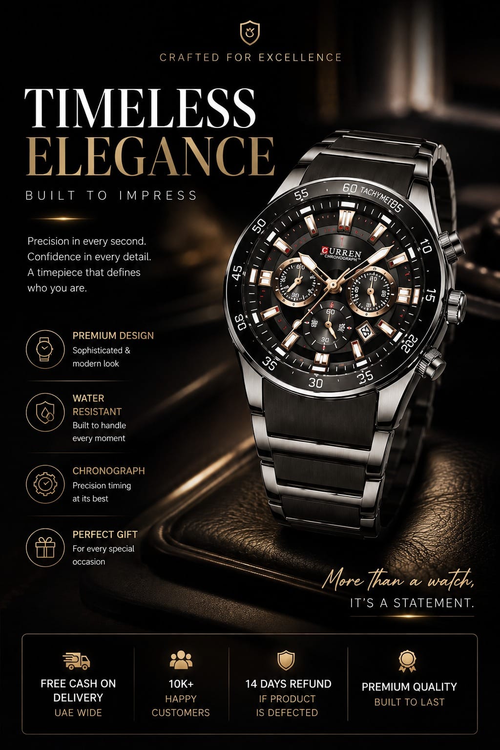 REWARD VIP Sports Chronograph Luxury Watch for Men